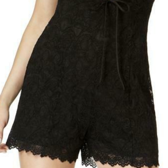💋 Guess Black Lace Keyhole Night Out Romper XL 💋 - Picture 3 of 3